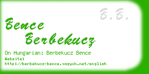 bence berbekucz business card